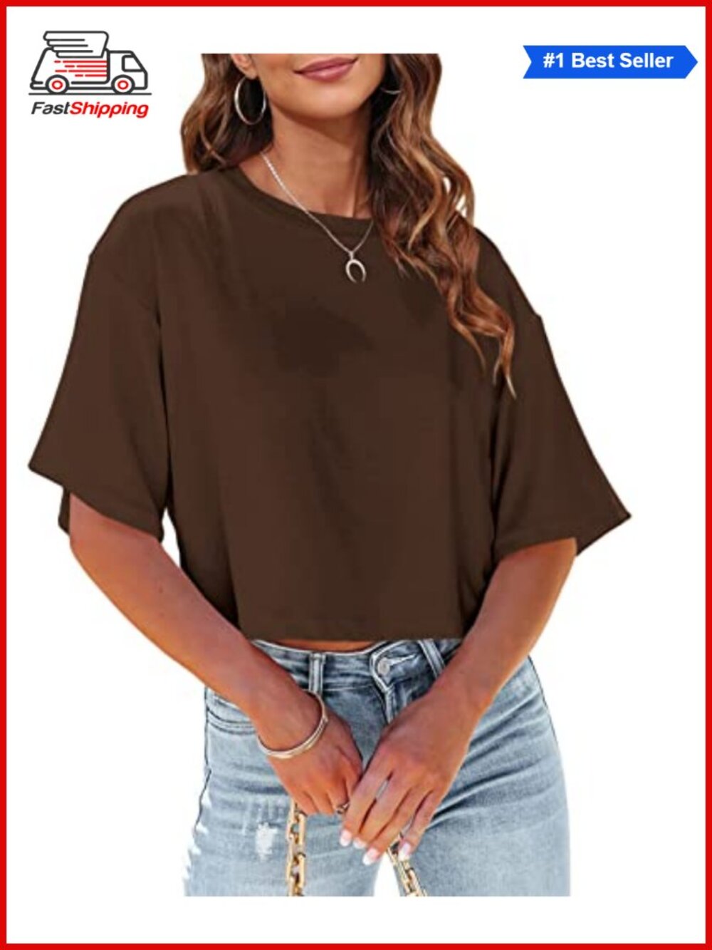 ✨Tankaneo Womens Summer Half Sleeve Cropped T-Shirt Casual Crop Top